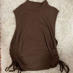 Zara side ruched tank top